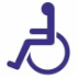 Accessible aux personnes à mobilité réduite. Accès PMR